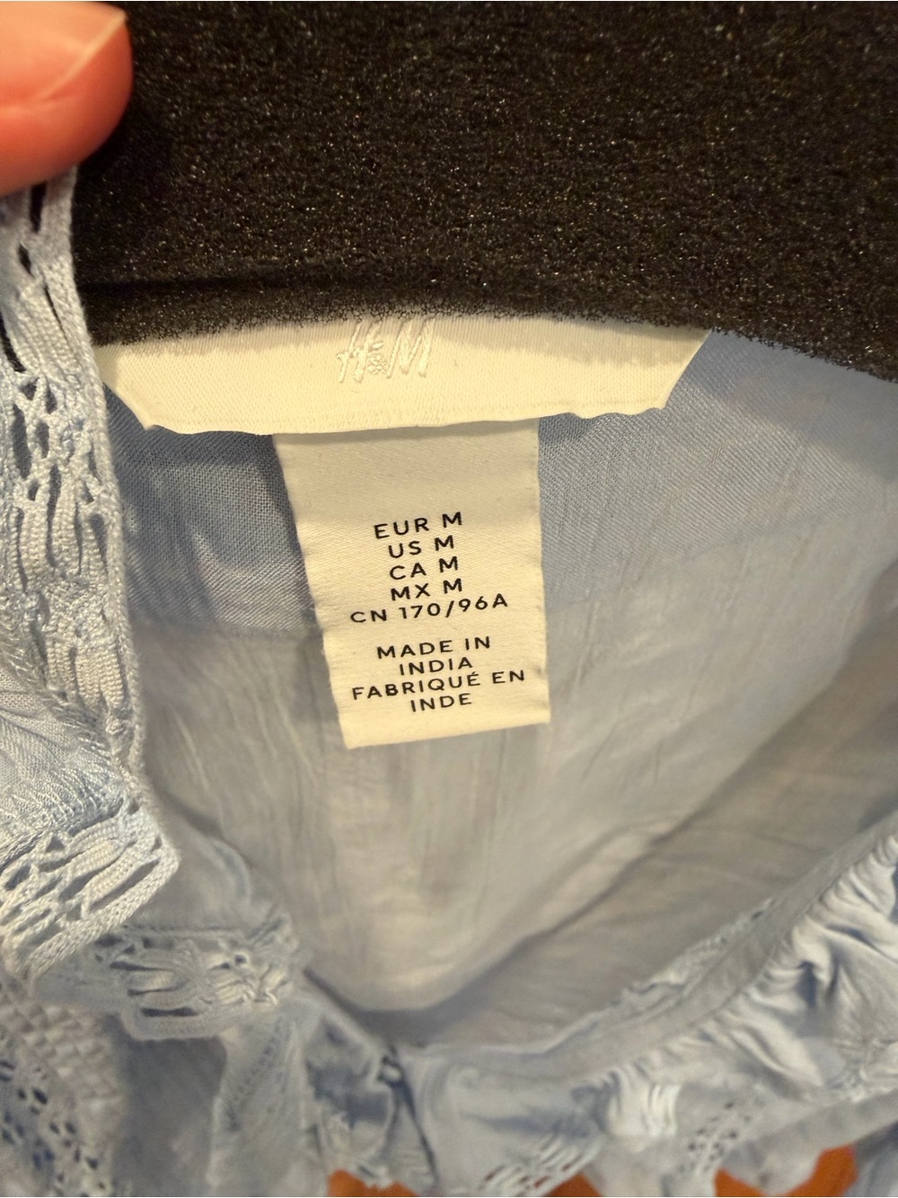 H&M Light Blue Ruffle Blouse - Picture 7 of 7